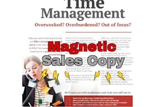 write magnetic sales copy for a landing page, funnel, ad copy, sales copywriting