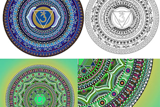 create customise vector mandalas, zentangles and doodles
