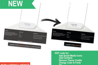 edit your wordpress footer and header files
