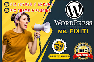 fix wordpress issues and fix wordpress website