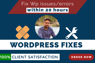 fix wordpress issues, fix wordpress errors, fix critical errors