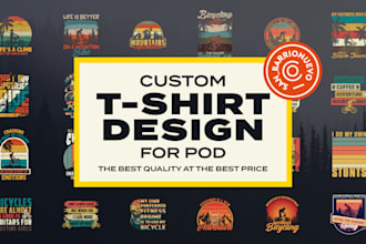 design unique retro and vintage t shirt graphics for your brand