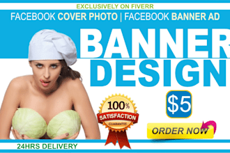 design 2 PREMIUM facebook covers or banner ads in 24 hours