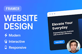 design a modern, interactive website with framer