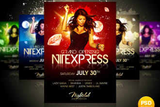 design festive event promotional artwork design