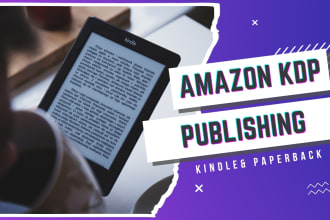 professionally publish your book as kindle KDP and ebook