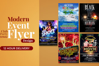 design creative event flyer, party, club and marketing flyer