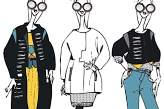 draw professional fashion production tech drawings in illustrator