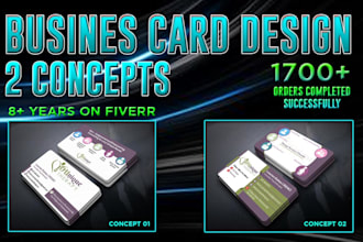 design business card with 2 concepts