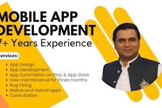 develop mobile apps, android, IOS and flutter apps