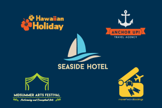 create a tourism and hospitality logo