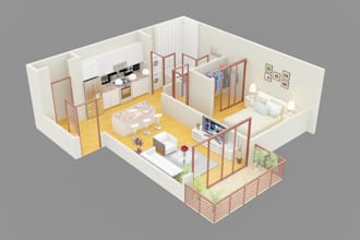 make interior,exterior and 3d floor plan
