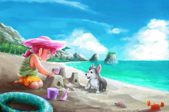 draw children book illustrations and cover
