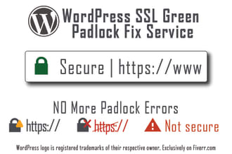 fix ssl https green padlock or bar issue in wordpress
