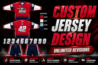 do any custom sports jersey design or sublimation jersey