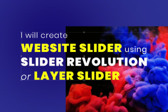 create header slider using slider revolution,  layer slider