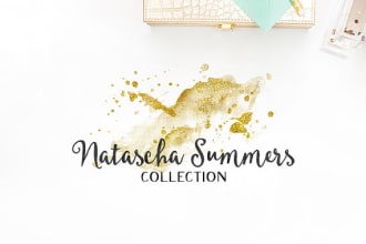 design an elegant signature or brush logo with free source file