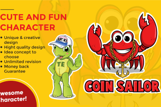 create cute, fun and friendly character mascot design