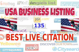 manually create 135 live USA listing for local business