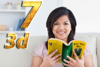 create 7 professional cover mockup with your book