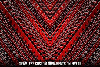 draw a seamless ornament or custom pattern design