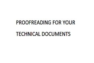 provide proofreading services for technical documents