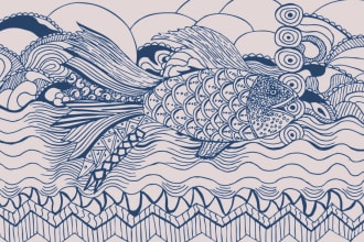 draw free style doodle line art vector