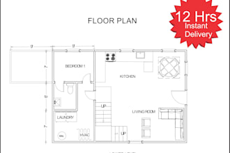 redraw your floor plan in cad in 12 hrs