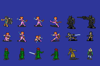 create a pixel art character