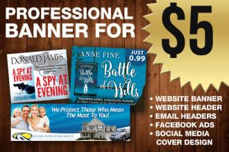 do a professional website banner or header