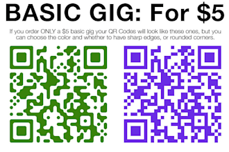 create 2 custom QR Code designs