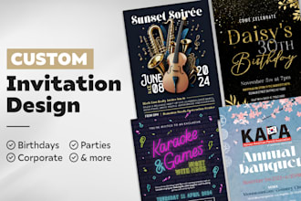 design a custom invitation for your party or event