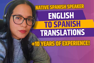 translate your english texts to perfect spanish