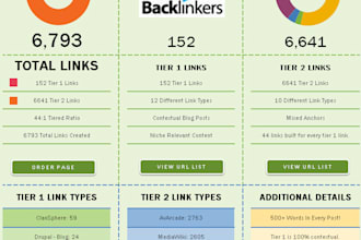 build over 5000 tiered contextual SEO blog posts