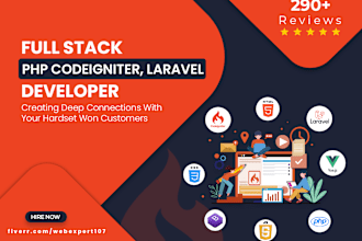 be your PHP, codeigniter, laravel developer for web apps, apis and bug fixes