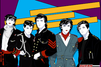 turn your photo into my version of a patrick nagel pop art