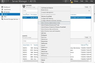 install and configure active directory domain in windows platform