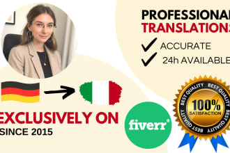 professionally translate german to italian