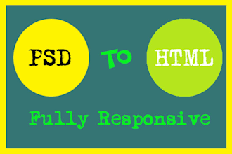 convert PSD to html fully responsive