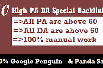provide 50 high page authority and domain authority backlink