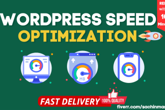 do wordpress speed optimization in 24hr