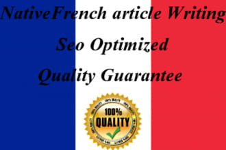 write SEO articles in french