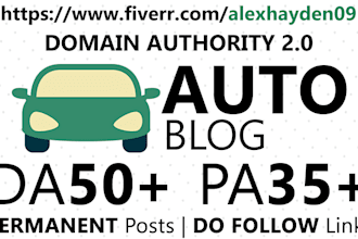 submit guest post in auto blog da 50 plus