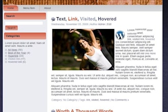 code a unique WordPress template that will have a clean W3C code