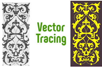 do manual vector tracing, redraw raster image logo to vector