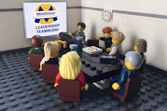 build and take a photo of a professional scenario lego holding a message