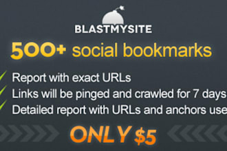 add your site to 500+ social bookmarking sites