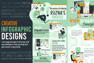 create a professional unique infographics