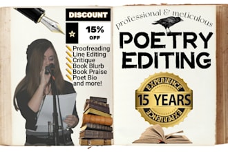 edit and critique poems or poetry manuscripts