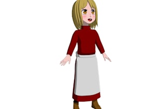 create a 3d anime model